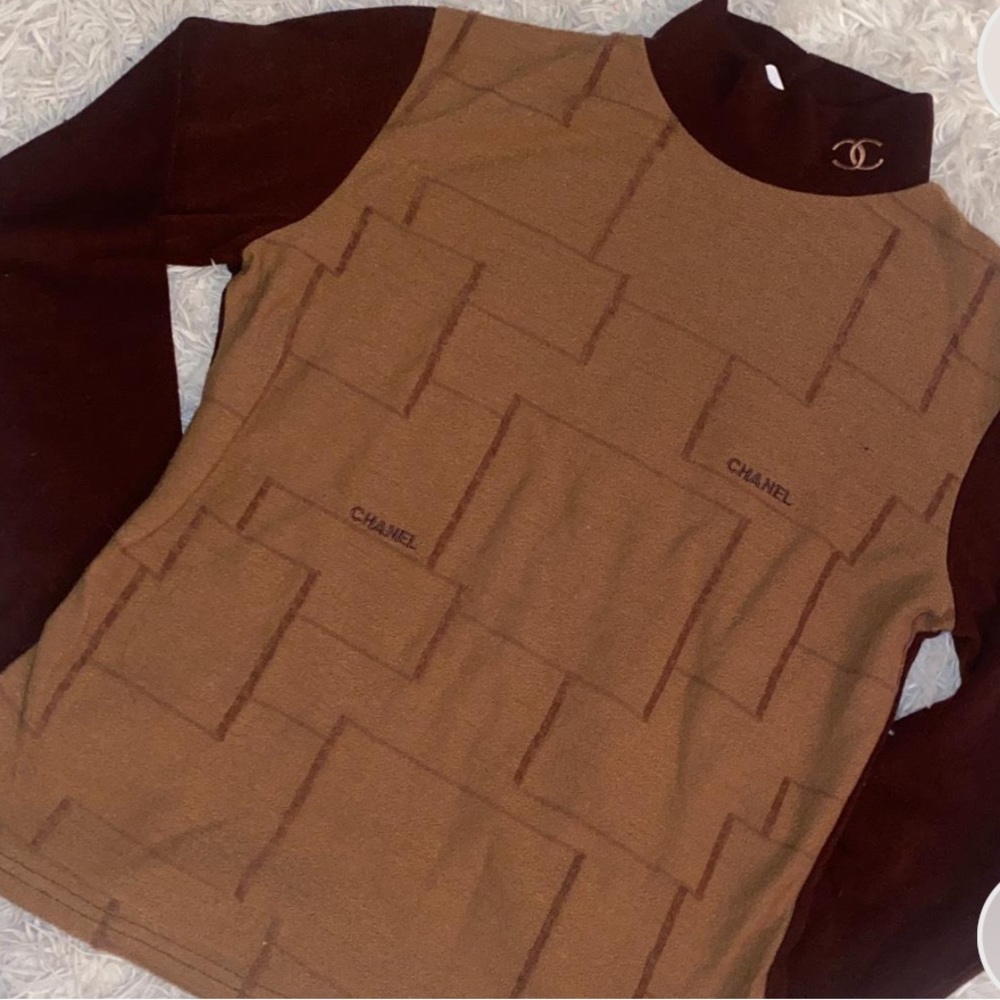 vintage chanel 70s 90s turtleneck old money aesthetic sweater
